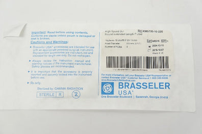 Braseler KM5120-10-230 High Speed Bur, Round Extended Length Fluted 0.12inch